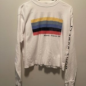 Brandy Melville Crop Long Sleeve France 1990 Shirt